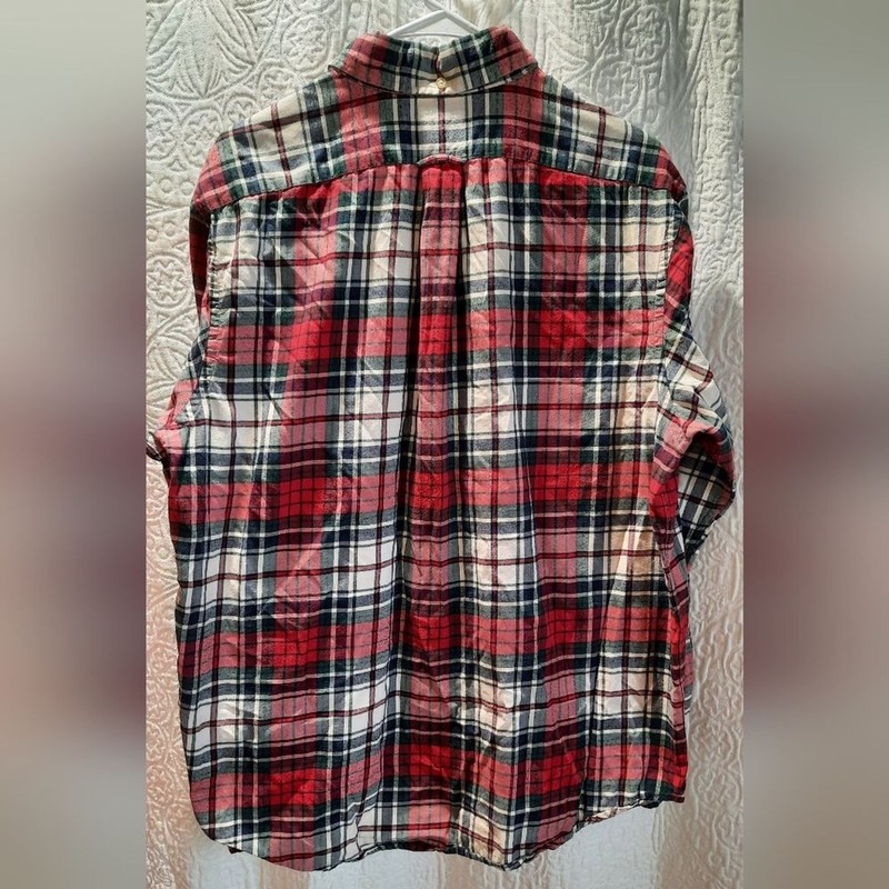 Ralph Lauren Flannel Shirt Mens XL Red Plaid Button Down Preppy Classic City gallery