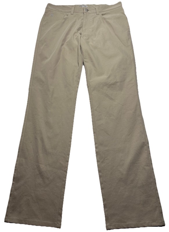 Peter Millar eb66 Performance Five Pocket Pants Size 32 x 32 Khaki ME0EB66FB