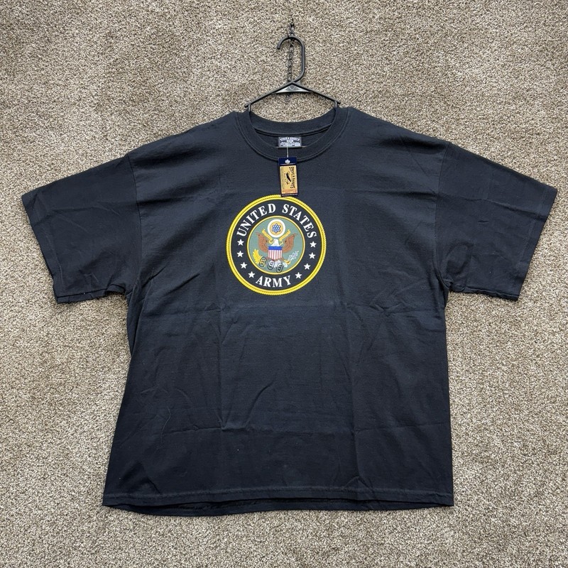 United States US Army Crest Logo T-Shirt Men’s XXL Black Steve & Barry’s NWT