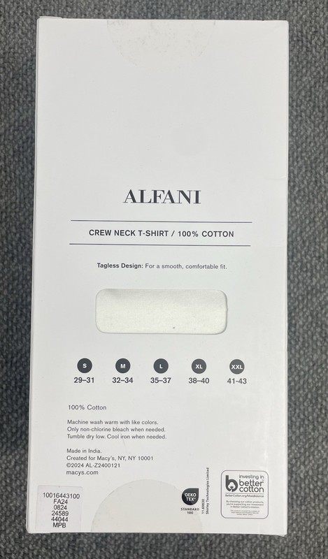 ALFANI Men's XXL 4-Pack Slim-Fit Solid Cotton Undershirts 4 Total Shirts NWT gallery