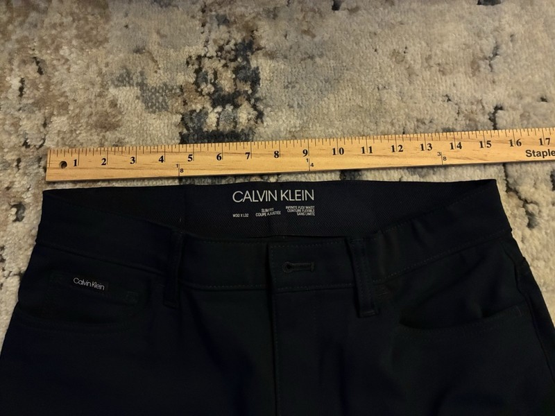 Calvin Klein Men's Tech Active Stretch Pants Navy Blue Slim Fit 30x32 gallery