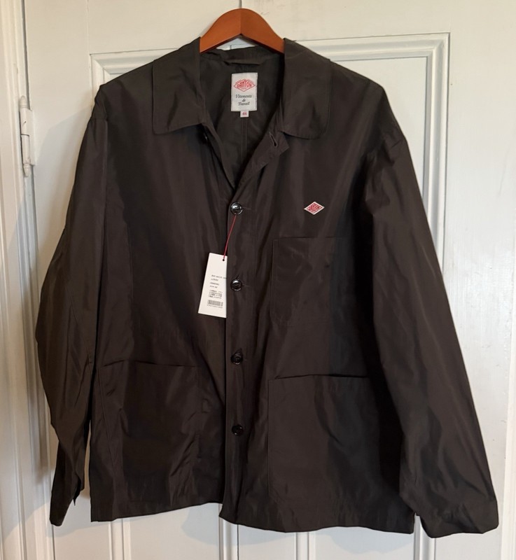 DANTON Men’s Nylon Taffeta Shirt Jacket Charcoal NEW Size 44 Large/X-Large