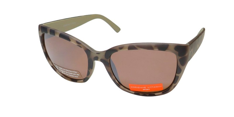 NEW ADRIENNE VITTADINI 1279 SUNGLASSES 218 PLASTIC OVERSIZED 0-0-0 BROWN