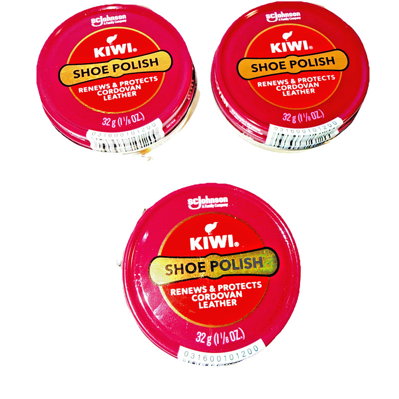 3 Pack Kiwi CORDOVAN Shoe Polish 1-1/8 oz Premium Leather Shine & Care 3 Pack