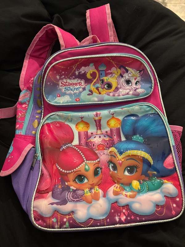 Shimmer & Shine 16 inch Large Backpack Used! Perfect for Senior Cartoon Backpack