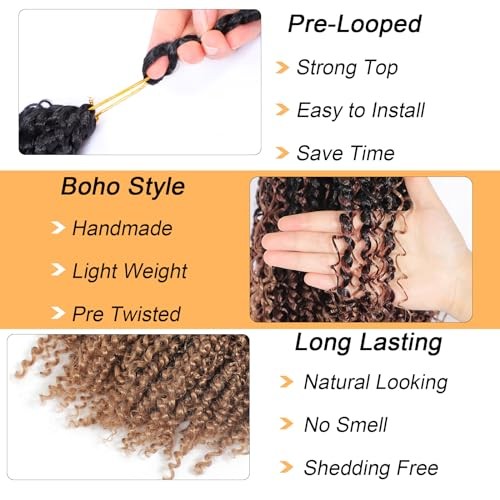 Boho Style Passion 22 Inch (Pack of 8) Boho Style Passion Twist-1b/brown/blonde gallery