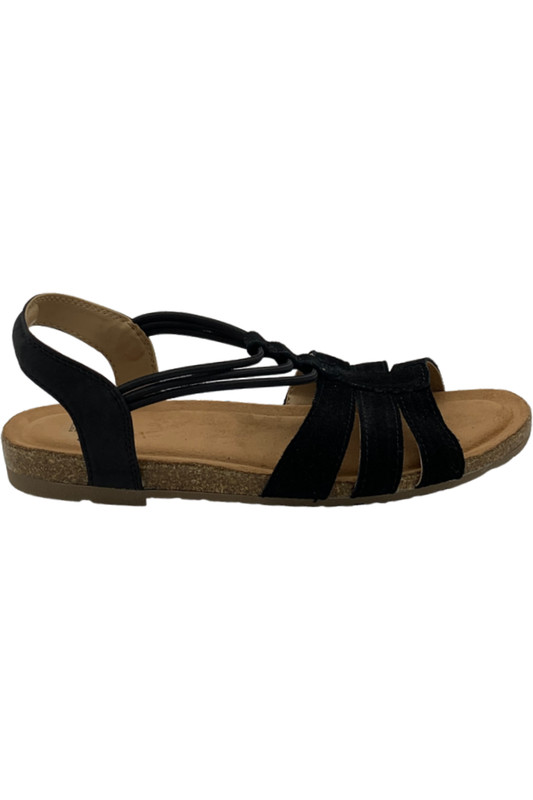 Earth Origins Leather Sling-Back Sandals Laney Black