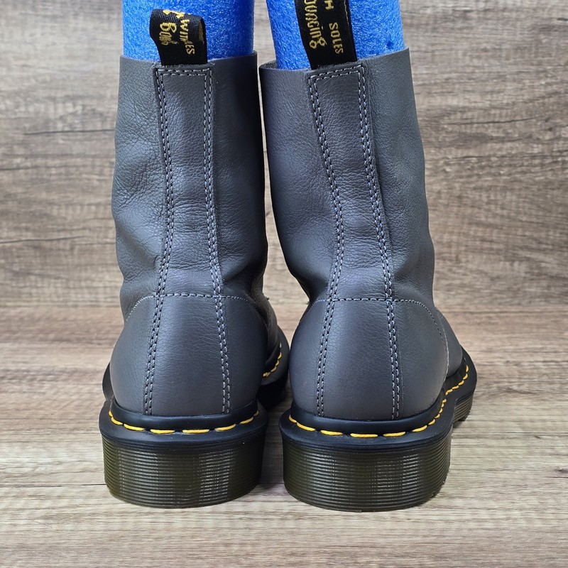 Dr. Martens 1460 Pascal 8 Eye Women's Size 8 Gray Leather Combat Boots NEW gallery