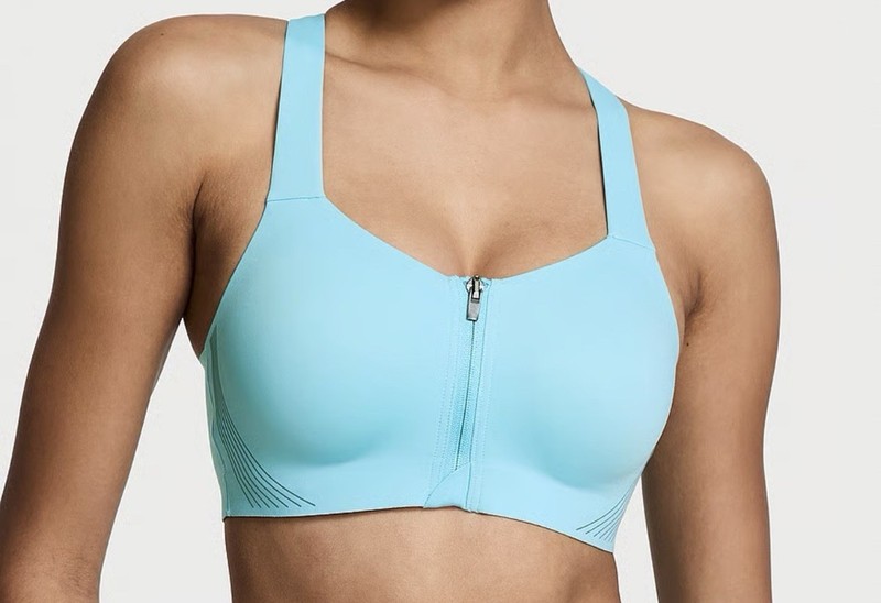 Victoria's Secret VSX Knockout 2.0 Front-Close Sports Bra Light Blue Pick A Size gallery
