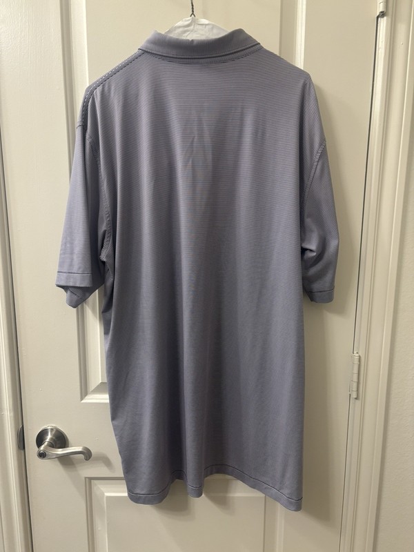 Peter Millar LSU Tigers Purple Striped Polo / XL gallery