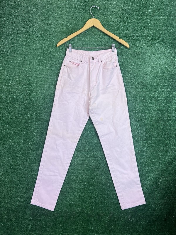 Vintage 80s Jordache Jeans Women’s Size 5/6 Pink Western Tapered Mom Denim