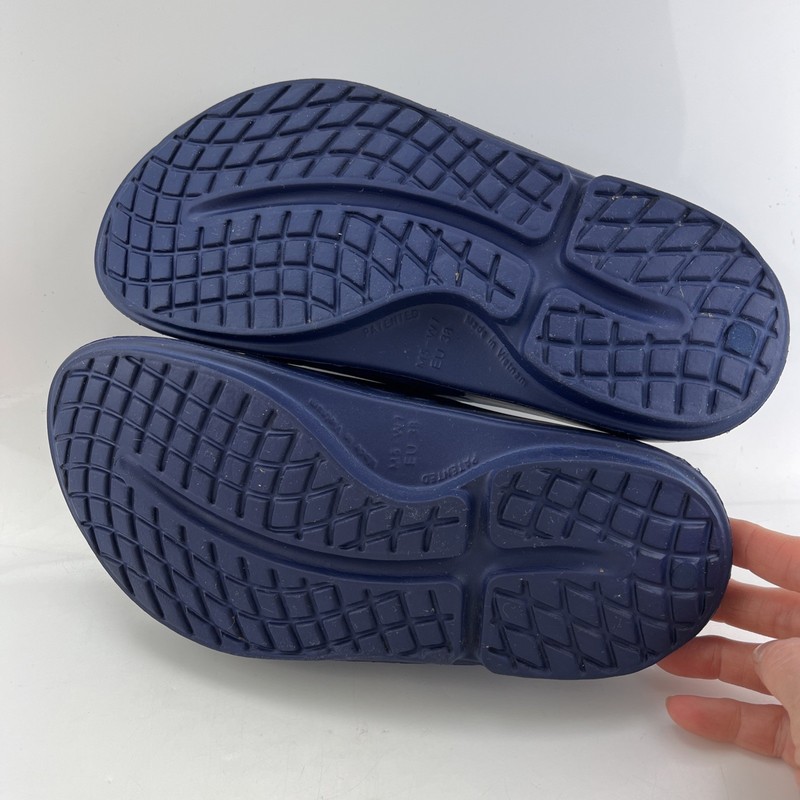 Oofos OOahh Navy Blue Sport Flex Slide Sandals Recovery Footwear EU 38 / W7 M5 gallery