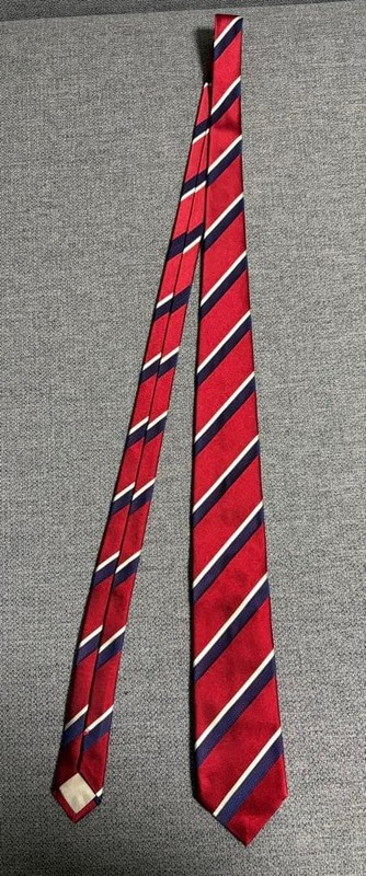 Prada Striped Red Tie 7cm Wide Unused, Suit Accessory, Made in Italy