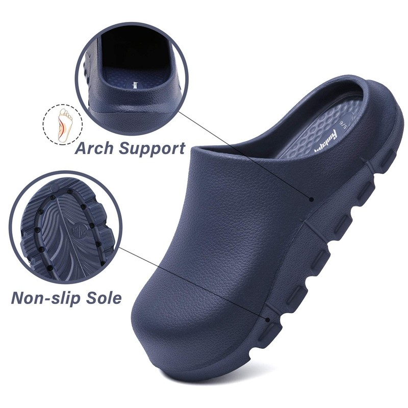 Women's Arch Support Garden Clog Shoes - Waterproof Slip-on Beach Mule Sandals gallery