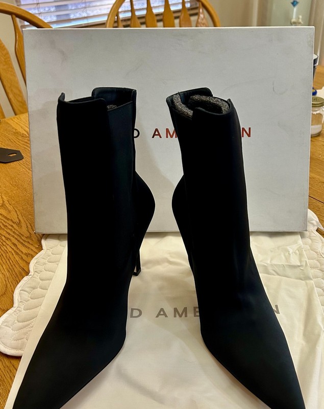 VTG Good America Brand Stilleto Boots Size 13 NIB Style: GA118N-X Neoprene Black