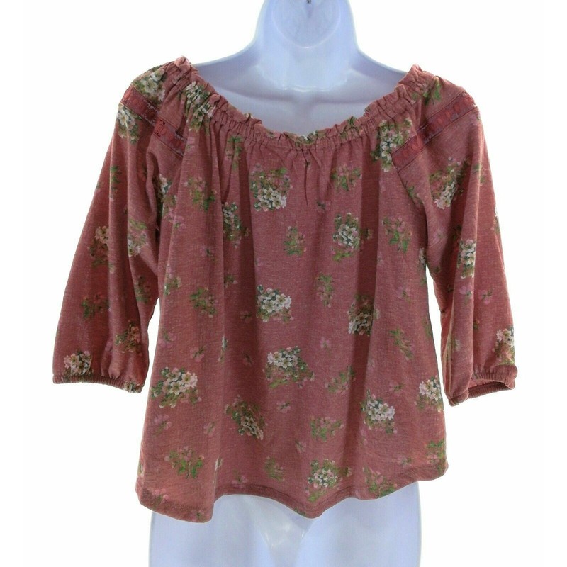 Self Esteem Off The Shoulder Pink Floral Top - Women's Size Small - Chic Stylish gallery