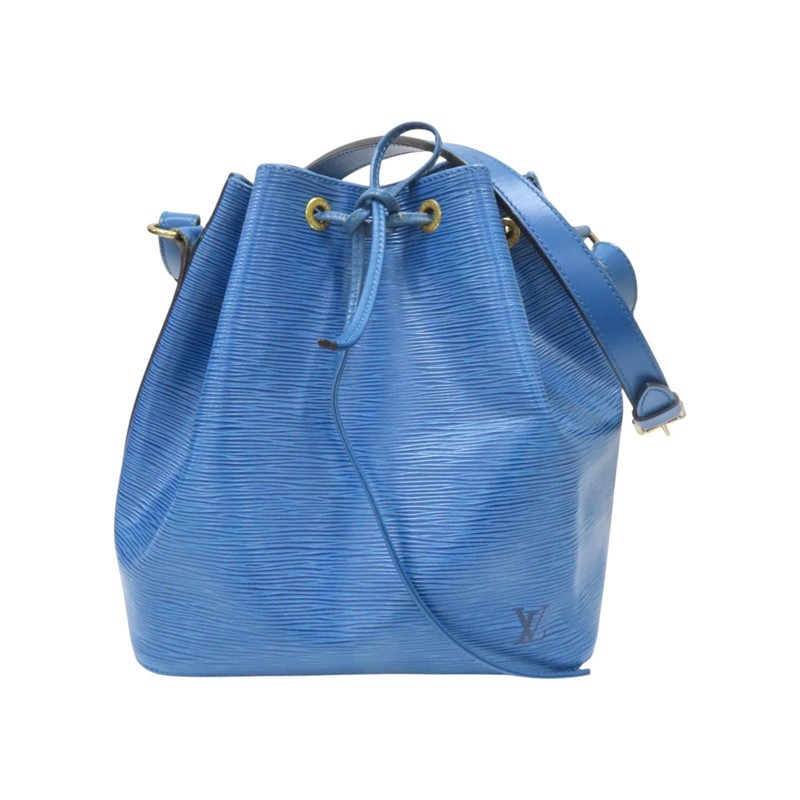LOUIS VUITTON Petit Noe Shoulder Bucket Bag EPI Leather Blue M44105