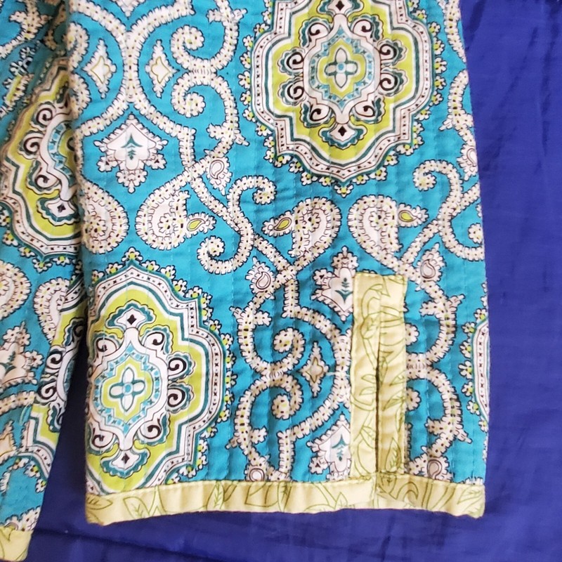 NWOT Patty Kim Reversible Jacket Sm Quilted Cotton Pockets Shell Buttons Damask gallery