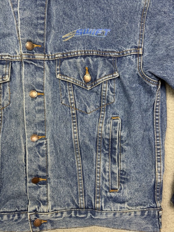 Haleman Jeans Wear Vintage "Swift" Jean Jacket Size Large gallery
