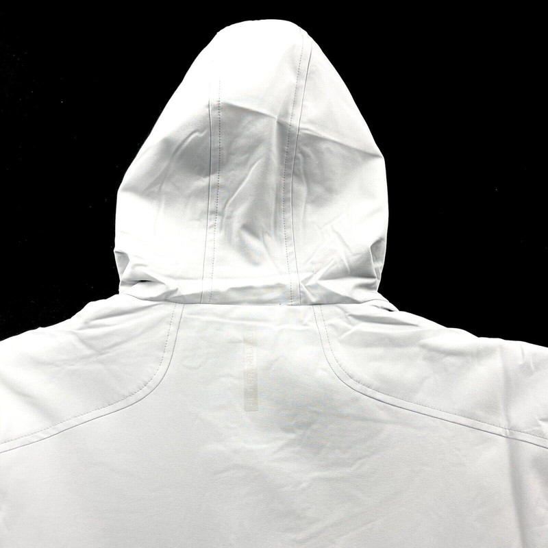 Peter Millar M Medium Jacket Approach Insulated Half Snap Hoodie Gale Grey $250 gallery