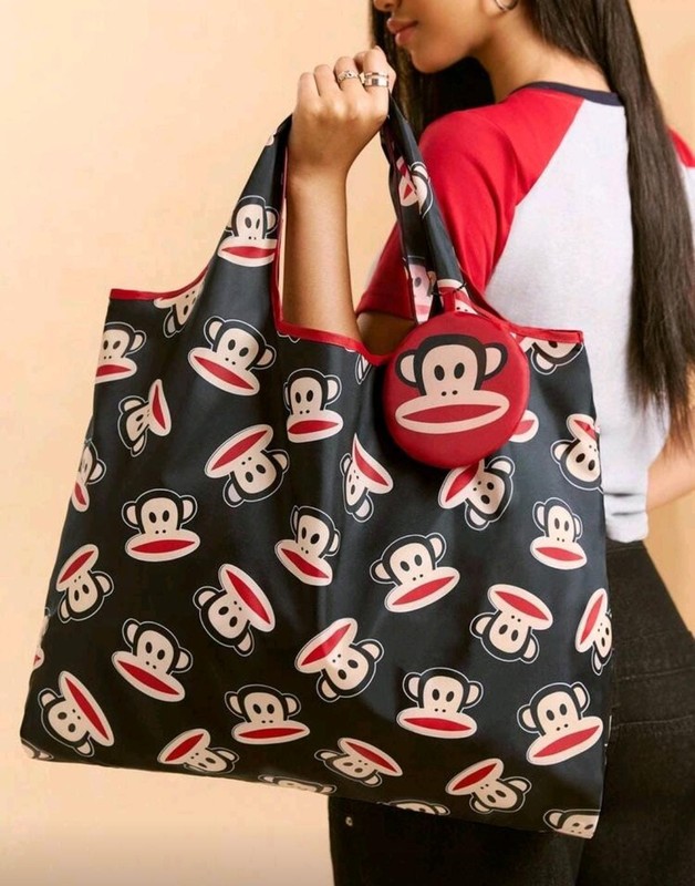 Paul Frank Reusable Folding Bag Purse Shopping Gift Present Girl New