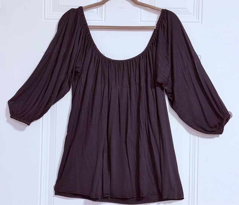 Bailey / 44 Ethereal Peasant Top Balloon Sleeve Timeless Chic Boho Soft SZ Small gallery