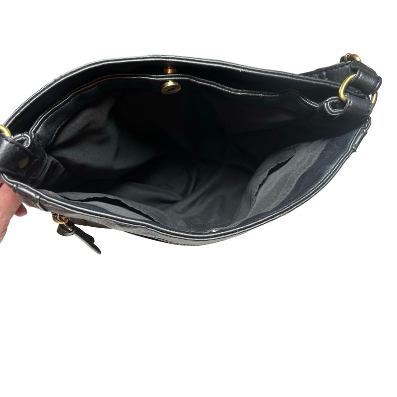 Relic Black Faux Leather Crossbody Purse Shoulder Bag Two Zip Pockets Travel gallery